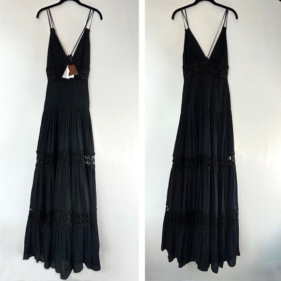 NWT Silvia Tcherassi Annabella Lace Maxi Dress in Black, Sz S - Picture 5 of 12